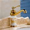 Roubaix Single Handle Gold Finish Bathroom Sink Faucet