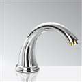 Bathselect Chrome with Golden Spout Commercial Motion Sensor Faucet in Chrome