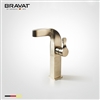 Bravat Single Handle High-Arch Swing Spout Metered Faucet Brush Nickel Finish