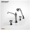 Bravat Bathtub Faucet With Handheld Shower In Chrome