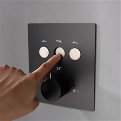 BathSelect Digital Thermostatic Temperature Sensitive 3 Way Shower Mixer Control Valve In Dark Oil Rubbed Bronze