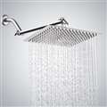 BathSelect Rio Contemporary Style Rotatable Arm Chrome Finish Rain Square Shower Head