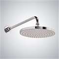 Lano Stainless Steel Wall Mount Round Rainfall Shower Head In Chrome Finish