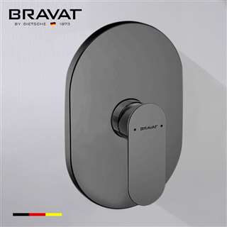 Bravat Single Handle Wall Mount Shower Valve Mixer In Dark Oil Rubbed Bronze Finish