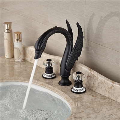 Roman Swan Dark Oil Rubbed Bronze Sink Faucet