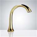 BathSelect Gold Curve Neck Commercial Motion Sensor Faucet