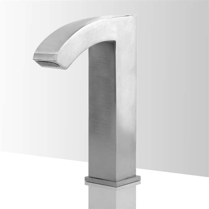 Contemporary touchless bathroom faucets brushed nickel