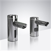 BathSelect Hotel Chrome Finish Automatic Commercial Sensor Faucet And Matching Soap Dispenser