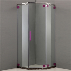 Seam-less Finish Ultra Slim Polished Glass Single Door Bath Shower Room