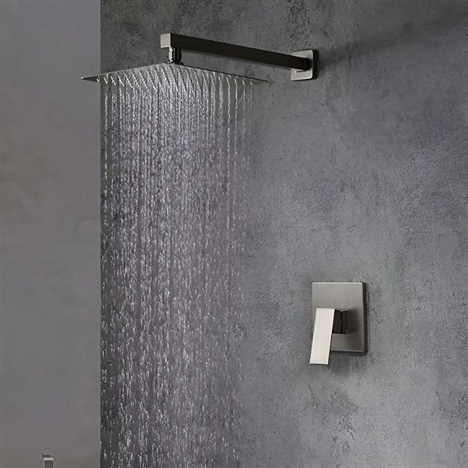 16" Brushed Nickel Rainfall Shower Head Set