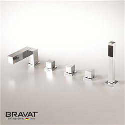 Bravat 5 hole bathtub shower faucet import from Swiss