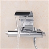 Burzaco  Wall Mounted Dual Handle Water Fall Bathroom Sink Faucet