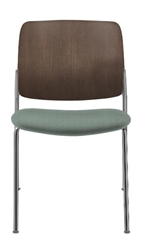 Allseating Astute Wood Side Chair with Upholstered Seat