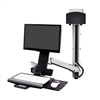 Ergotron StyleView Sit-Stand Combo System with Small CPU Holder