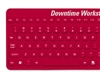 Man & Machine E Cool Downtime Workstation Keyboard, Red