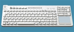 Man & Machine Really Cool Touch Low Profile Keyboard w/MagFix, Hygienic White