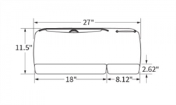 Workrite Ergonomics 27" Split-Pad Standard Platform, Ultra-thin, Gray