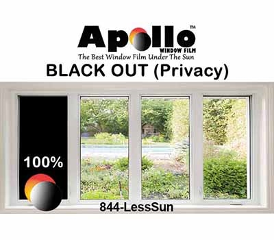 PRIVACY FILM 100 % BLACKOUT 60in 100ft