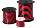 100 Foot 12/24 volt Red/Black Hookup Wire.  20ga, 2 Conductor, Spool, Stranded wire