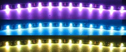 RGB LED Flex Strip - 12vdc - Water Resistant, Double Density strip with leads!
