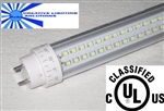 LED SMD T8 T10 Tube Light - 1800 Lumens, 4 foot, Day White, 18 Watt, 290 LED, 90V-277VAC, Clear Lens, Commercial Grade - UL Listed!