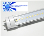T8 LED Tube Light - 850 Lumens, 18 inch, Day White, 7 Watt, 60 LED, 90-277VAC, Clear Lens