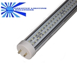 Dimmable LED T8 Tube Light, 4 foot Day White, 17W, 300LED, 120VAC Dimmable, Clear Lens, Commercial Grade - Top Quality