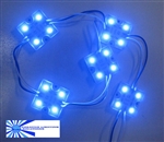 Blue Waterproof LED Module - 12vDC 4 SMD 5050 LEDs, White Case