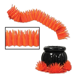 Red and Orange Tissue Flame Garland