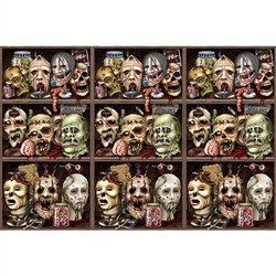 Scary Heads Backdrop - this high-quality artwork is sure to pump-up your guests Adrenalin.