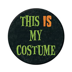 This Is My Costume Halloween Button, 3½"  (1/Card)