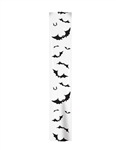 Bats in the belfry?  No problem when they're these 6 foot long Bat Party Panels!  Each package contains three 6 foot long x 1 foot wide clear plastic panels printed with black bat silhouettes.  Hang indoors or out for a fun, spooky look.