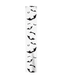 Bats in the belfry?  No problem when they're these 6 foot long Bat Party Panels!  Each package contains three 6 foot long x 1 foot wide clear plastic panels printed with black bat silhouettes.  Hang indoors or out for a fun, spooky look.