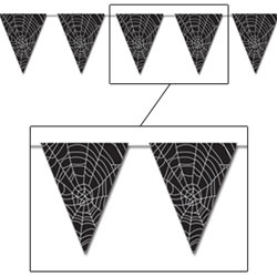 Spider Web Pennant Banner, 12 ft