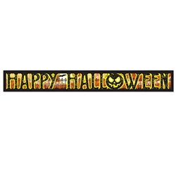 Metallic Happy Halloween Banner