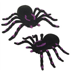 Glittered Spiders (2 Spiders Per Package)