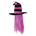 Pink Witch Hat with Purple Hair