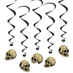 Skull Whirls (5/pkg)