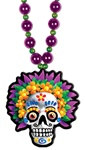 Beads with Day Of The Dead Medallion