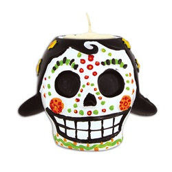 Day of the Dead Female Tea Light Holder