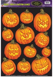 Scary Jack-O-Lantern Window Clings