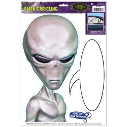 Alien Backseat Driver Car Cling