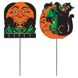 Vintage Scratch Cat Yard Signs