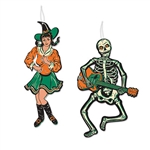 Get your vintage groove on withe these classic Vintage Halloween Jointed GoGo Dancers.  Reproduced from the original 1966 designs.  Each package includes one 14.5" tall jointed GoGo Witch and one 14" tall jointed GoGo Skeleton.  Completely assembled!