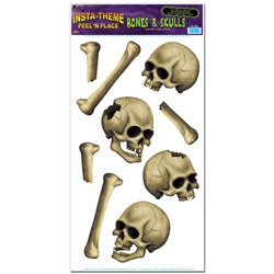 Skulls and Bones Peel N Place (10/sheet)