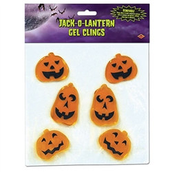 Jack-O-Lantern Gel Clings (6/Sheet)