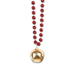 Red Beads with Jingle Bell (1/pkg)