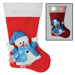 Light-Up Snowman Stocking