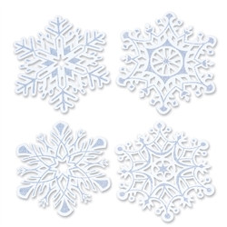 Glittered Snowflake Cutouts (4/Pkg)
