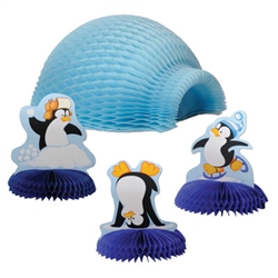 Igloo Centerpiece with Penguins